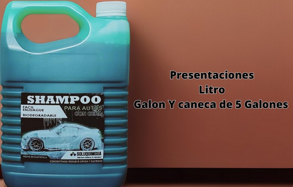 Shampoo para autos con cera